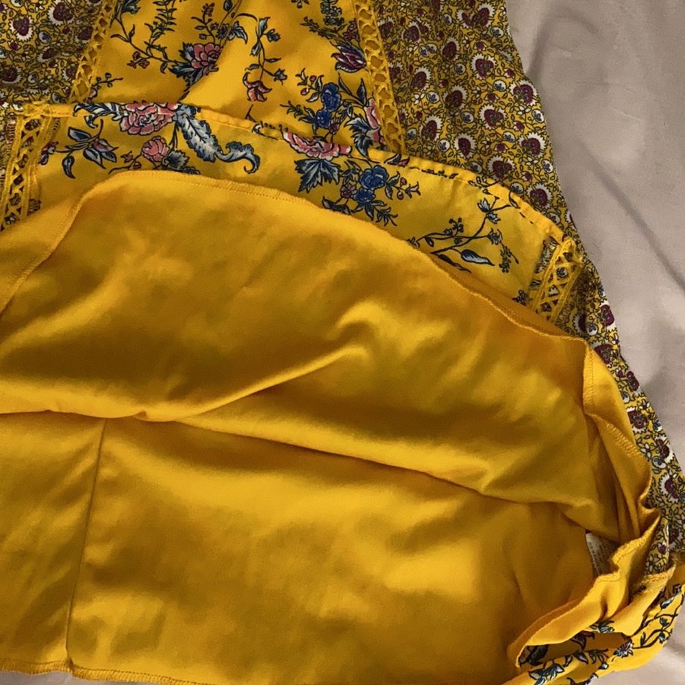 Yellow painting spaghetti strap dress summer - Picture 7 of 7